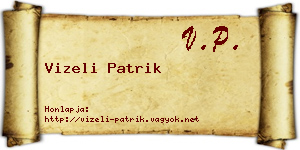 Vizeli Patrik névjegykártya
