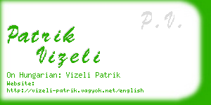 patrik vizeli business card